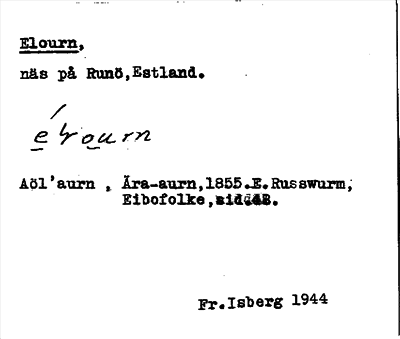 Bild på arkivkortet för arkivposten Elourn