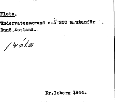 Bild på arkivkortet för arkivposten Floto