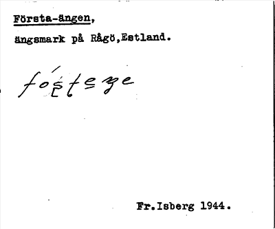 Bild på arkivkortet för arkivposten Första-ängen