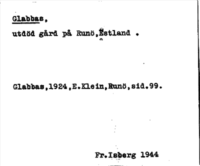 Bild på arkivkortet för arkivposten Glabbas