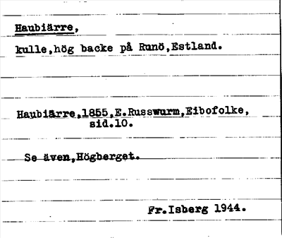 Bild på arkivkortet för arkivposten Hanbiärre