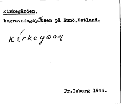Bild på arkivkortet för arkivposten Kirkegården