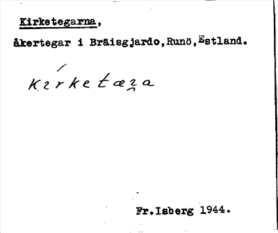 Bild på arkivkortet för arkivposten Kirketegarna