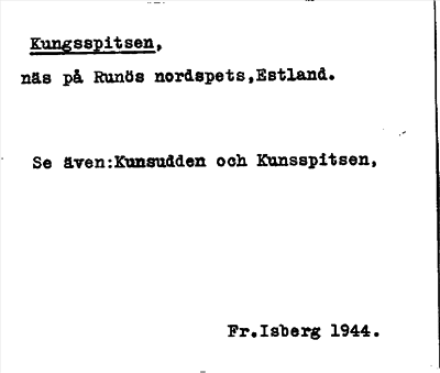 Bild på arkivkortet för arkivposten Kungsspitsen