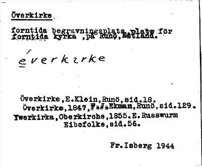 Bild på arkivkortet för arkivposten Överkirke