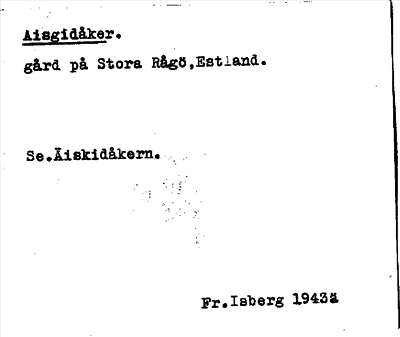 Bild på arkivkortet för arkivposten Aiagidåker
