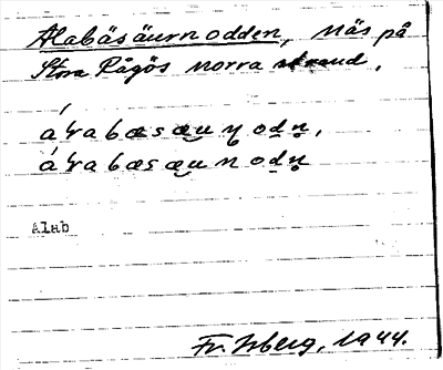 Bild på arkivkortet för arkivposten Alabäsäurnodden
