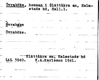 Bild på arkivkortet för arkivposten Övraböke