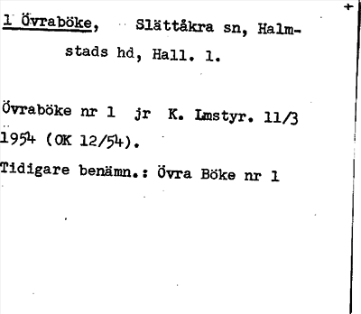 Bild på arkivkortet för arkivposten Övraböke
