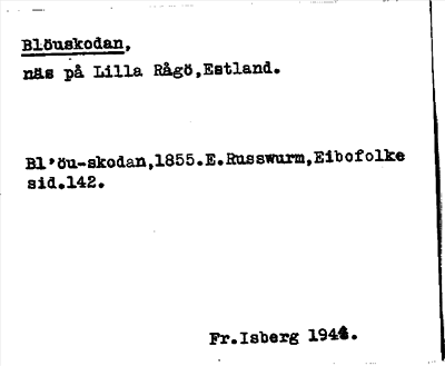 Bild på arkivkortet för arkivposten Blöuskodan