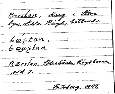 Bild på arkivkortet för arkivposten Borstan