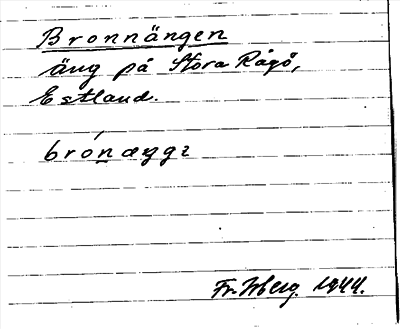 Bild på arkivkortet för arkivposten Bronnängen