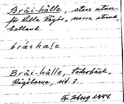 Bild på arkivkortet för arkivposten Bräi-hälle