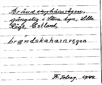 Bild på arkivkortet för arkivposten Brändskoghäinvägen