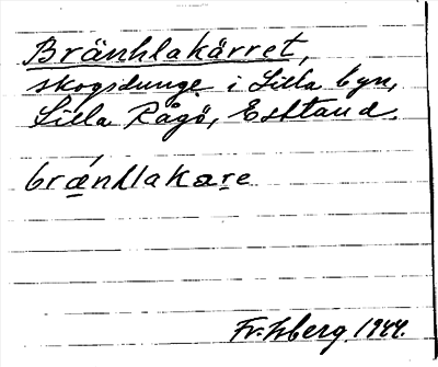 Bild på arkivkortet för arkivposten Bränhlakärret