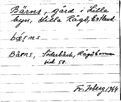 Bild på arkivkortet för arkivposten Bärns