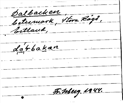 Bild på arkivkortet för arkivposten Dalbacken