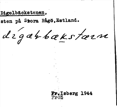 Bild på arkivkortet för arkivposten Digelbäckstenen