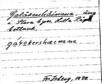 Bild på arkivkortet för arkivposten Galåkershäinana