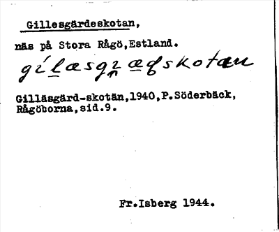 Bild på arkivkortet för arkivposten Gillesgärdeskotan