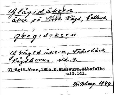 Bild på arkivkortet för arkivposten Glågidåkern