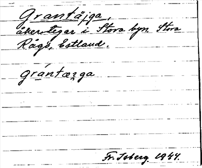 Bild på arkivkortet för arkivposten Grantäjga