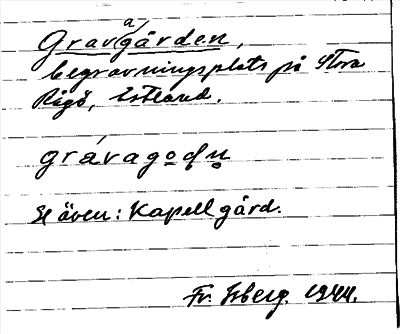 Bild på arkivkortet för arkivposten Gravagården