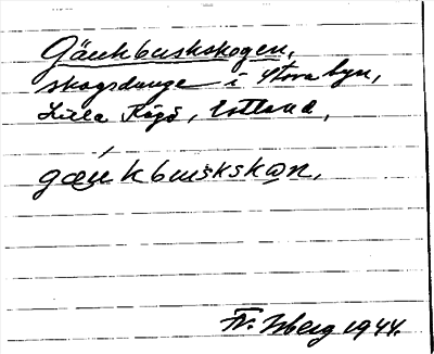 Bild på arkivkortet för arkivposten Gäukbuskskogen
