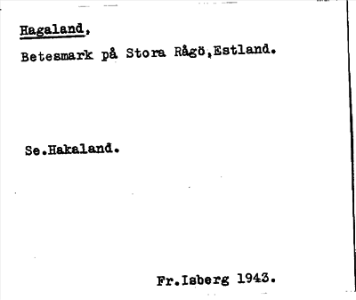 Bild på arkivkortet för arkivposten Hagaland