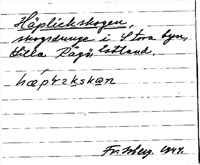 Bild på arkivkortet för arkivposten Häplickskogen