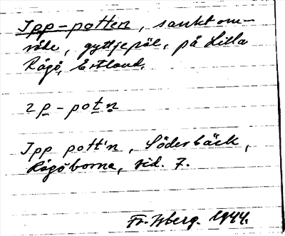 Bild på arkivkortet för arkivposten Ipp-potten