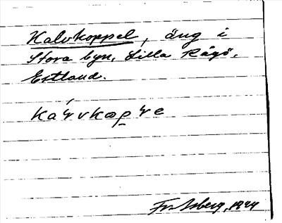 Bild på arkivkortet för arkivposten Kalvkoppel