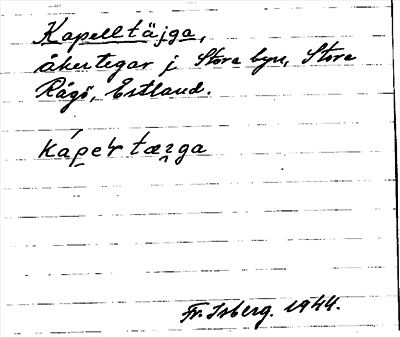 Bild på arkivkortet för arkivposten Kapelltäjga