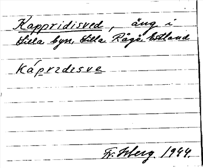 Bild på arkivkortet för arkivposten Kappridisved