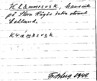 Bild på arkivkortet för arkivposten Klämmesvik