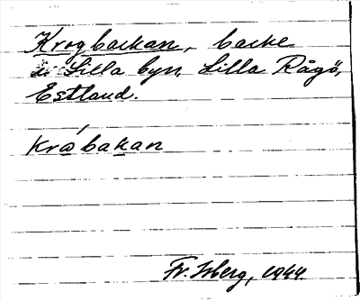 Bild på arkivkortet för arkivposten Krogbackan