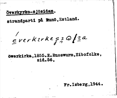 Bild på arkivkortet för arkivposten Överkyrko-sjösidan