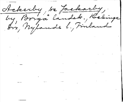 Bild på arkivkortet för arkivposten Ackerby, se Jackarby