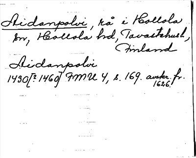 Bild på arkivkortet för arkivposten Aidanpolvi