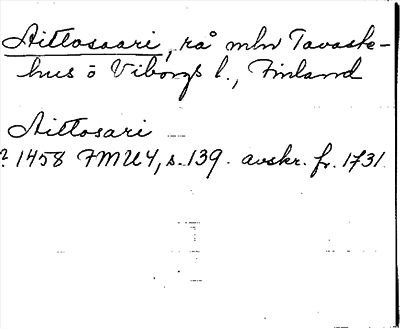 Bild på arkivkortet för arkivposten Aittosaari