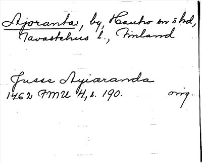 Bild på arkivkortet för arkivposten Ajoranta