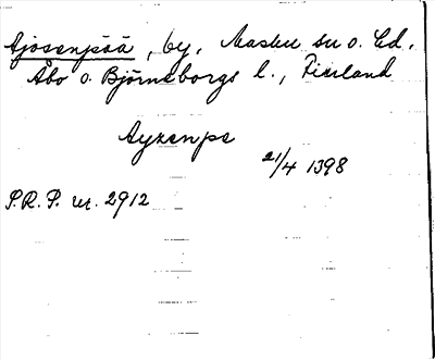 Bild på arkivkortet för arkivposten Ajosenpää