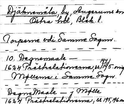 Bild på arkivkortet för arkivposten Djäknemåla
