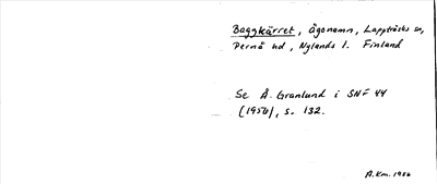 Bild på arkivkortet för arkivposten Baggkärret