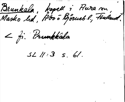Bild på arkivkortet för arkivposten Brunkala