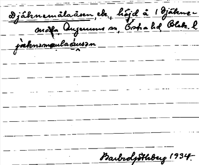 Bild på arkivkortet för arkivposten Djäknemålaåsen