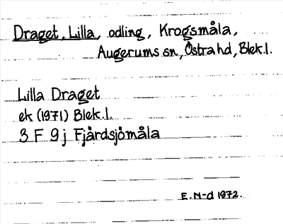 Bild på arkivkortet för arkivposten Draget, Lilla