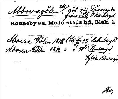 Bild på arkivkortet för arkivposten Abborragölen