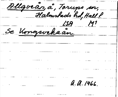 Bild på arkivkortet för arkivposten Allgveån, se Kongsvekaån