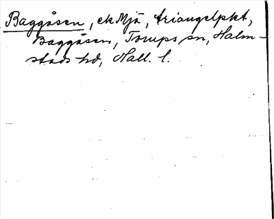 Bild på arkivkortet för arkivposten Baggåsen